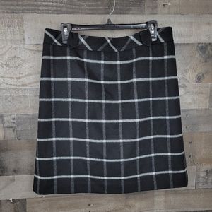 Talbots Women Wool Blend Classic Check/Plaid Mini Skirt 